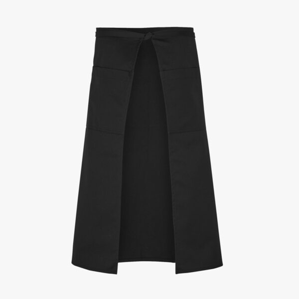 Barista Server Black Shirt with Apron - Back