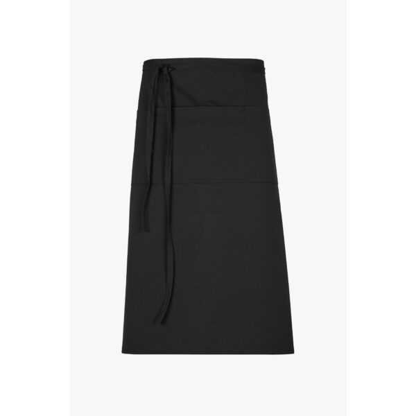 Barista Server Black Shirt with Apron - Front