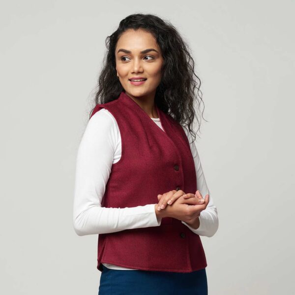 Maroon Waist Coat - Front